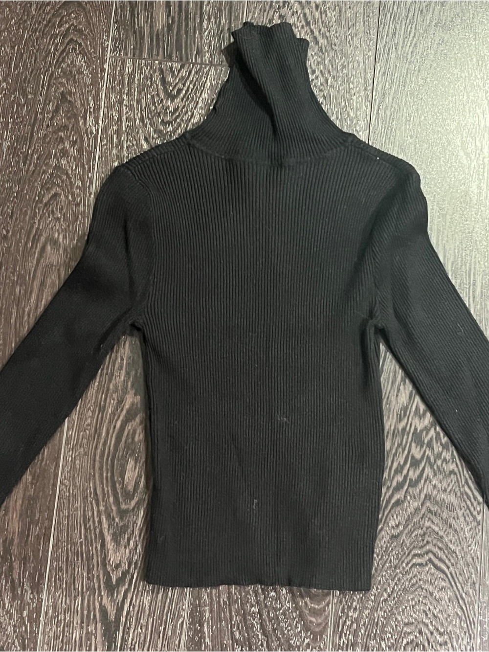Women's Black Ribbed Turtleneck Long Sleeve Sweater size small